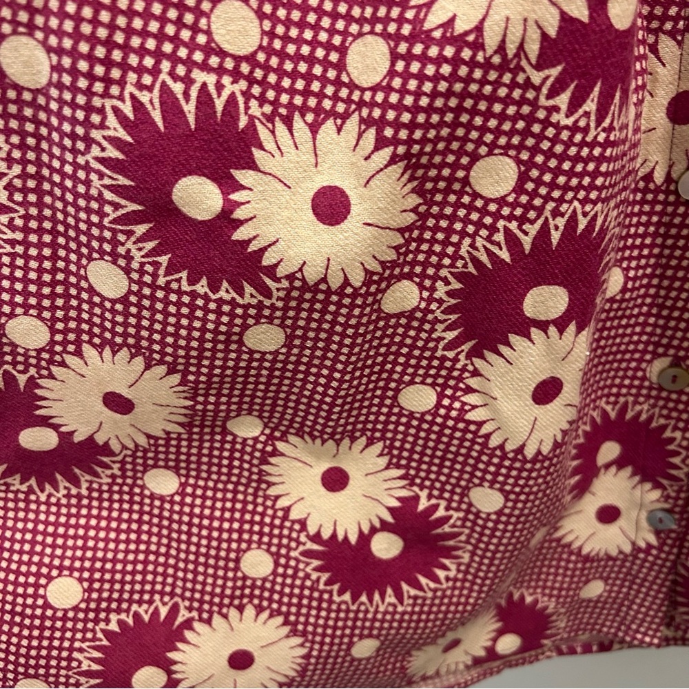 Alix of Bohemia Annabel Berry Daisy Shirt cotton wool pink fuchsia cream - Picture 7 of 15